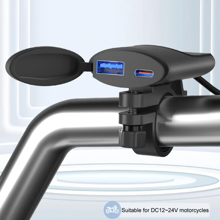 TBD06048223_7.webp Fast Charging Dual-USB QC3.0 Motorcycle Cell Phone Charger - Image 8
