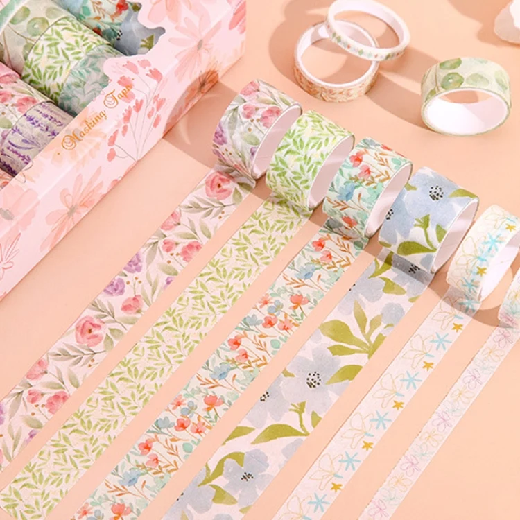 TBD06048239_B3.webp 20rolls /Box Art Animals Flowers Washi Tape Set DIY Scrapbook Stickers - Image 4