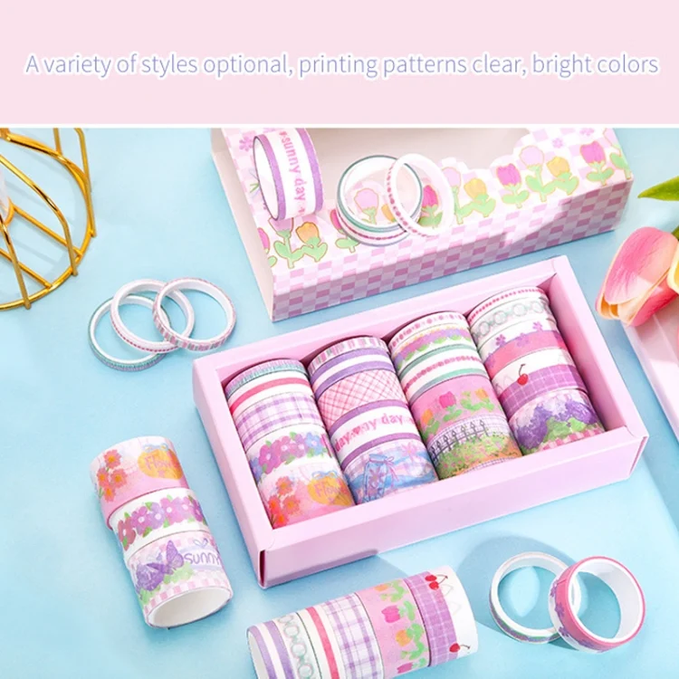TBD06048239_B4.webp 20rolls /Box Art Animals Flowers Washi Tape Set DIY Scrapbook Stickers - Image 5