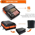 15 Cubic Feet Waterproof Car Roof Storage Luggage Bag - Image 3