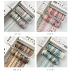 10rolls /Box Combined Washi Tape Set DIY Scrapbook Stickers 1.5cmx4+1cmx6 - Image 2