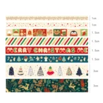 8rolls /Box Christmas Gold Foil Washi Tape Set for Journaling DIY Crafts 3cm x 2+1.5cm x 4+1cm x 2 - Image 3