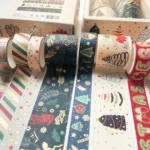 8rolls /Box Christmas Gold Foil Washi Tape Set for Journaling DIY Crafts 3cm x 2+1.5cm x 4+1cm x 2 - Image 4