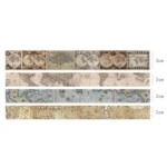 4rolls /Set Retro Combination Washi Tape for Journals and Crafts, 3cm x 1 + 2cm x 3 - Image 6