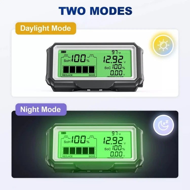 TBD06048271_4.webp ANCEL 12V LED Car Battery Tester SOH/SOC Rechargeable Battery Analysis Tool - Image 5