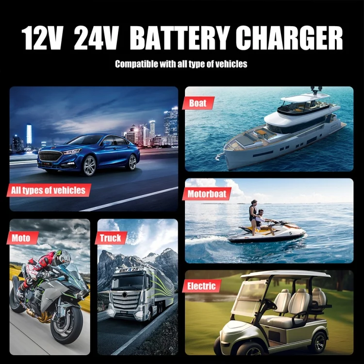 TBD06048276_B12.webp FOXSUR 25A 12V/24V Portable High-Power Car Ship Motorcycle Charger - Image 13