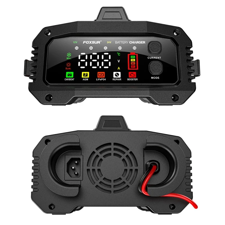 TBD06048276_B2.webp FOXSUR 25A 12V/24V Portable High-Power Car Ship Motorcycle Charger - Image 3