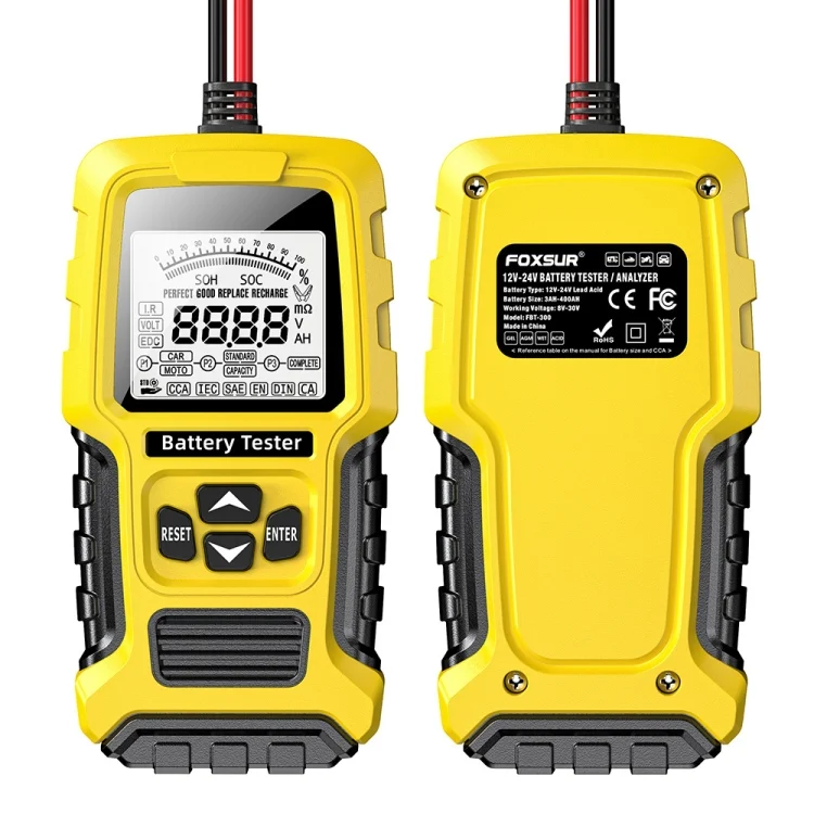 TBD06048277_B2.webp FOXSUR 12V/24V Automotive Lead-acid Battery Internal Resistance Rapid Analyzer - Image 3