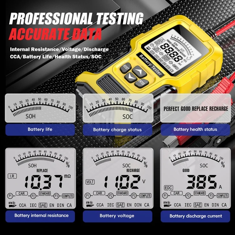 TBD06048277_B5.webp FOXSUR 12V/24V Automotive Lead-acid Battery Internal Resistance Rapid Analyzer - Image 6