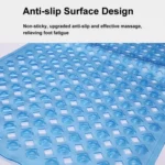 Non-slip Bath Mat Diamond Cut Bathtub Mats With Drain Holes And Suction Cup - Image 4