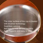 304 Stainless Steel 3 In 1 Double Layer Coffee Cup With Dish and Spoon Heat Insulation and Anti-Scald Milk Tea Mug - Image 5