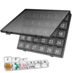 Monthly Pill Organizer 30 Days Pill Box Easy-Open Large Capacity Medicine Case - Image 2