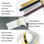 3D Mirror Wall Stickers Beautiful Edge Decorative Strip Living Room TV Background Decorative Self-adhesive Beltline Sewing - Image 3