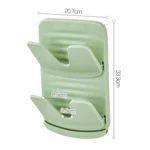 Wall Mounted Pot Lid Holder Kitchen Double Layer Multifunctional Folding Rack - Image 3