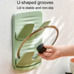 Wall Mounted Pot Lid Holder Kitchen Double Layer Multifunctional Folding Rack - Image 6