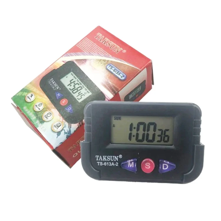 TBD06048329_4.webp TAKSUN TS-613A-2 LED Display Electronic Car Clock Double-sided Glue Car Clock - Image 5