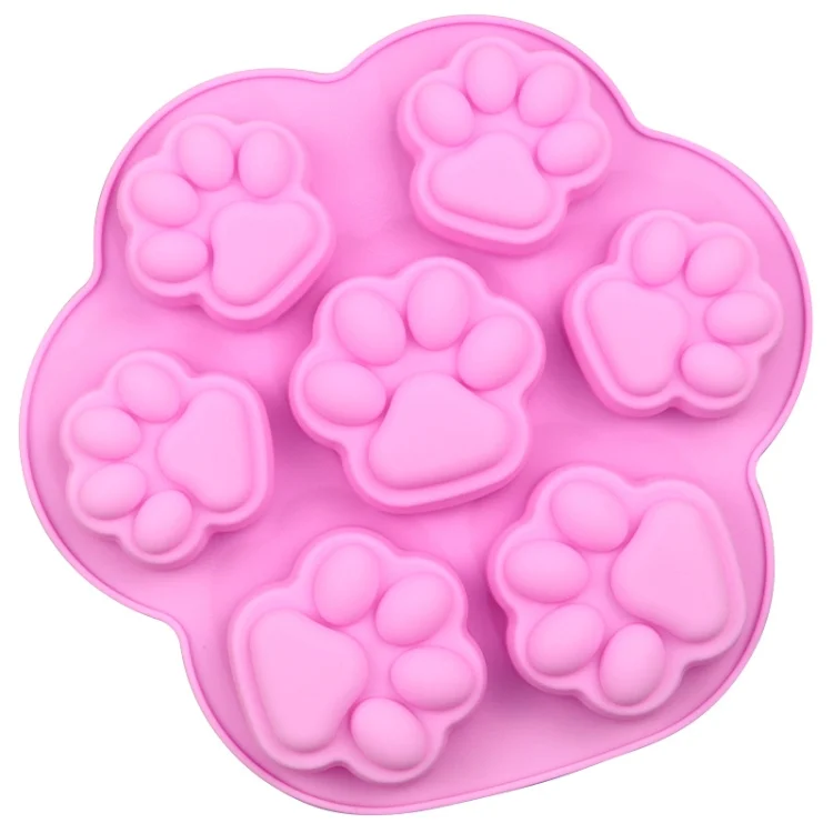 7 Cells Small and Large Cat Paw Silicone Cake Mould Cartoon DIY Handmade Essential Oil Soap Moulds