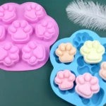 7 Cells Small and Large Cat Paw Silicone Cake Mould Cartoon DIY Handmade Essential Oil Soap Moulds - Image 2