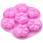 7 Cells Small and Large Cat Paw Silicone Cake Mould Cartoon DIY Handmade Essential Oil Soap Moulds - Image 3