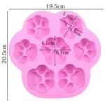 7 Cells Small and Large Cat Paw Silicone Cake Mould Cartoon DIY Handmade Essential Oil Soap Moulds - Image 5
