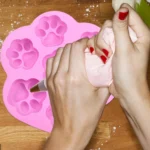 7 Cells Small and Large Cat Paw Silicone Cake Mould Cartoon DIY Handmade Essential Oil Soap Moulds - Image 6