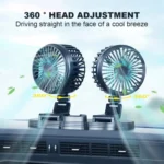 5V USB Port Car Dual-head Fan Circulation Fan - Image 3