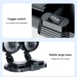 5V USB Port Car Dual-head Fan Circulation Fan - Image 6