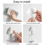 3pcs /Set Household Wall Hanging Hooks Dormitory Non-Marking Punch-Free Adhesive Hooks - Image 9