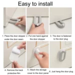 Household Hole-Free Fixed Doorstop Anti-Collision Donut Door Stopper - Image 7