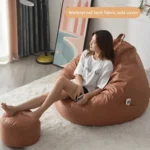 Bean Bag Chair Cover & Foot Stool Cover Set Waterproof Tech Fabric - Image 2