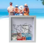 Travel Shadow Box Frame with Slot for Keepsakes,Money,Ticket