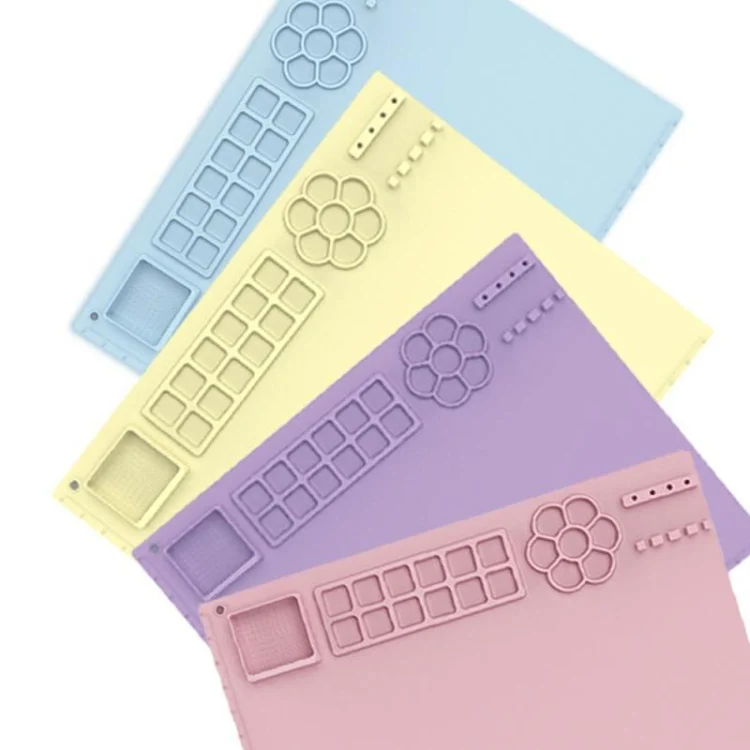 TBD06048404_B1.webp 50x40cm Silicone Painting Pad With  Paint Holder Art Mat For Drawing Clay - Image 2