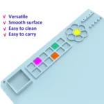 50x40cm Silicone Painting Pad With  Paint Holder Art Mat For Drawing Clay - Image 4