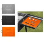 For Blackstone Oven Silicone Side Shelf Mat Grill Pad with Handle - Image 2