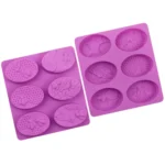 6 Grids Oarbone Bee Silicone Cake Mold Handmade Soap Pudding Mold - Image 3