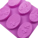 6 Grids Oarbone Bee Silicone Cake Mold Handmade Soap Pudding Mold - Image 4