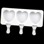 3 Grids Heart Shape Ice Cream Model DIY Pudding Mold Without Stick - Image 2