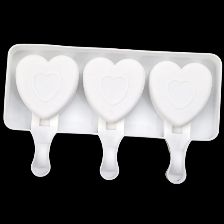 TBD06048431_B2.webp 3 Grids Heart Shape Ice Cream Model DIY Pudding Mold Without Stick - Image 3