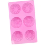 6 Grids 3 Groups Flower Shape Silicone Cake Mold Baking DIY Handmade Soap Model Sunflower Moon Cake Mold - Image 4