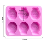 6 Grids Little Fish Shape Silicone Cake Mould Handmade Soap Mould - Image 4