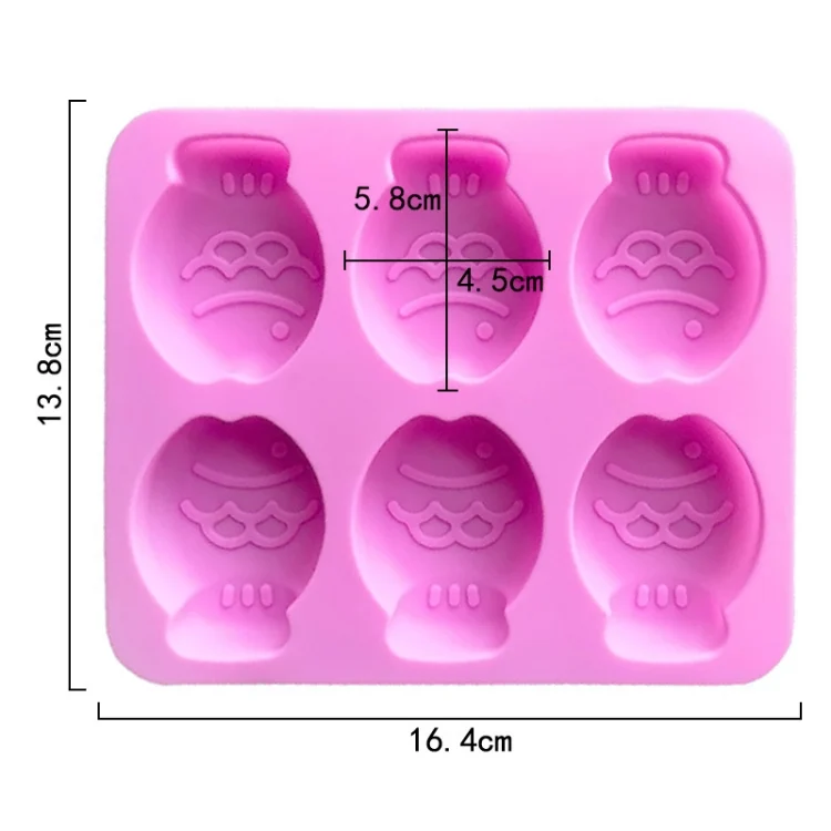 TBD06048438_B3.webp 6 Grids Little Fish Shape Silicone Cake Mould Handmade Soap Mould - Image 4