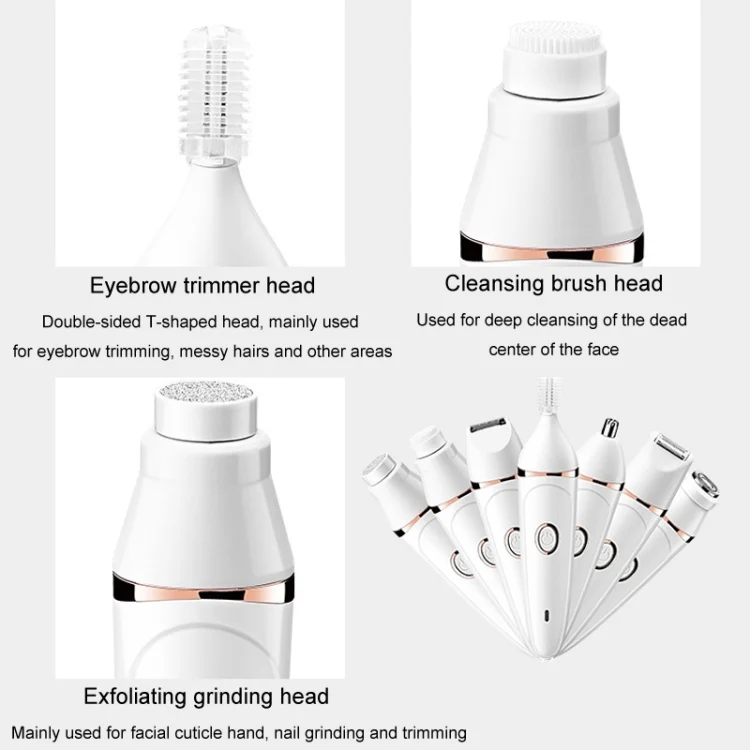 TBD06048439_B4.webp 7 In 1 Multifunction Women Shaver USB Charging Epilator Eyebrow Trimmer - Image 5