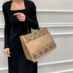 Nation Style Printing Handbag Simple Large Capacity Linen Tote Bag - Image 5