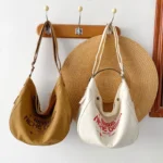 Large Capacity Canvas Bag Women Tote Printed Letter Casual Simple Shoulder Bag - Image 2