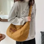 Large Capacity Canvas Bag Women Tote Printed Letter Casual Simple Shoulder Bag - Image 7