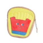 Cute Breakfast Cartoon Wallet Coin Lipstick Data Cable Storage Bag Purse
