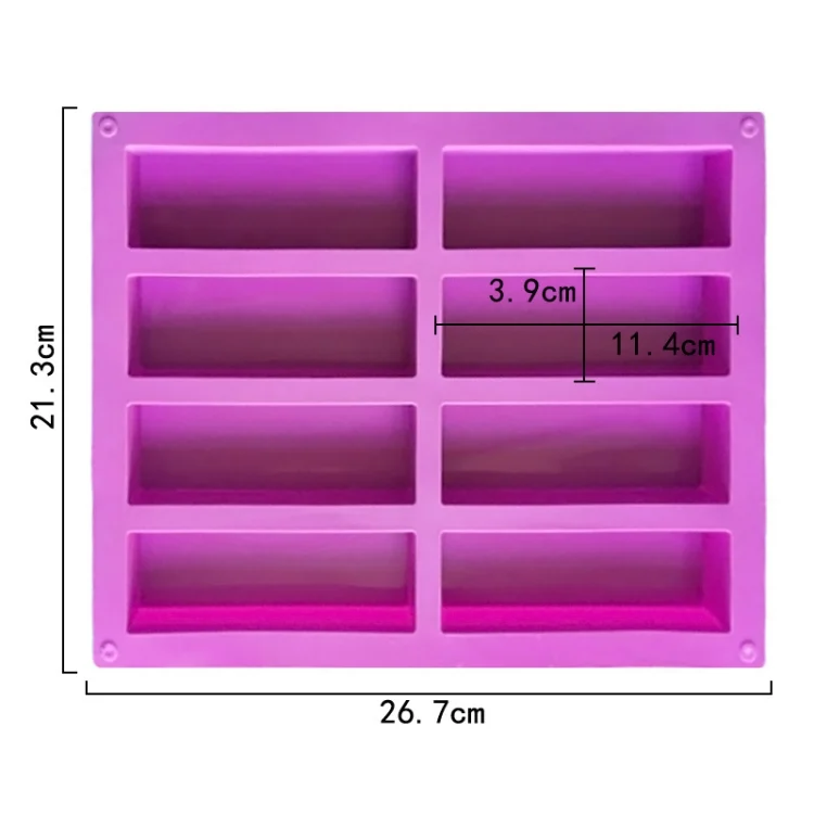 TBD06048490_B3.webp 8 Grids Rectangular Silicone Handmade Soap Mould DIY Aromatherapy Mould - Image 4