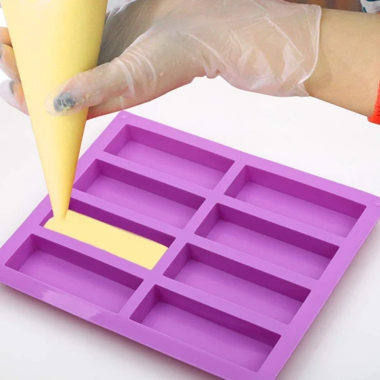 TBD06048490_B4.webp 8 Grids Rectangular Silicone Handmade Soap Mould DIY Aromatherapy Mould - Image 5