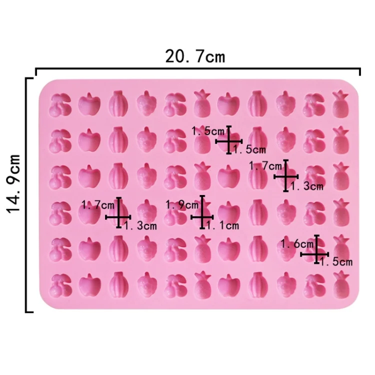 TBD06048494_B4.webp 66 Grids Fruit Silicone Fudge Molds Mini Candy Molds - Image 5
