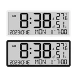 LCD Multifunctional Living Room Wall Clock Electronic Clock With Date/Temperature/Humidity Display - Image 2